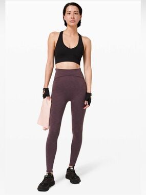 Lululemon Power Within Super High-Rise Pant 28” – Heathered Black Currant Size 6